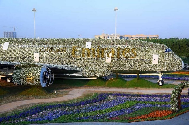 Quand l’A380 d’ Emirates devient … jardin