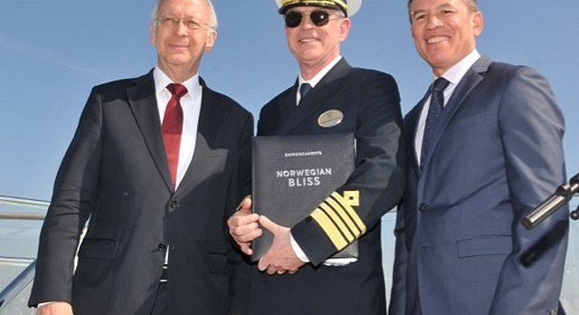 Norwegian Cruise Line receives the Norwegian BLISS